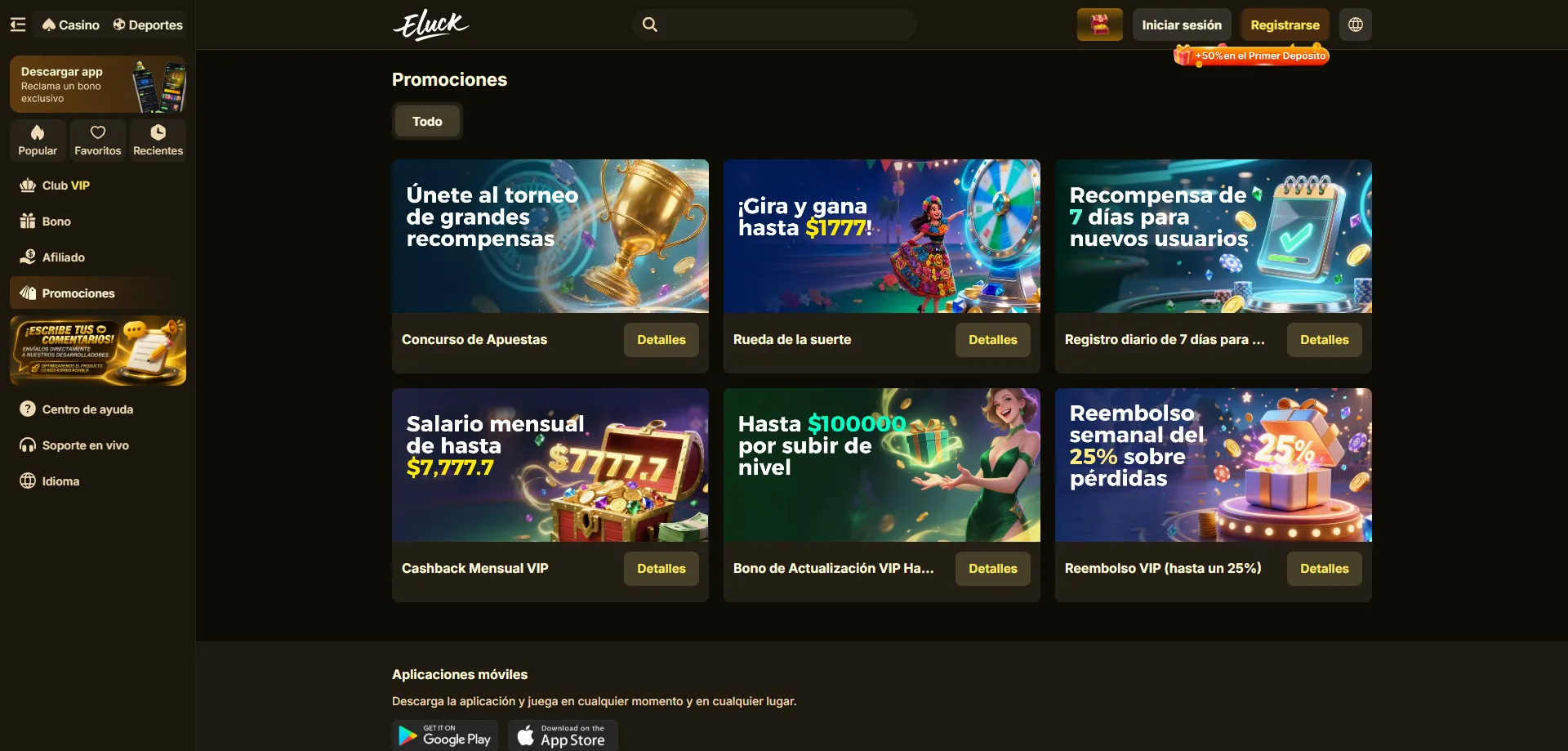 Más de 11000 slots disponibles en Eluck Casino en línea