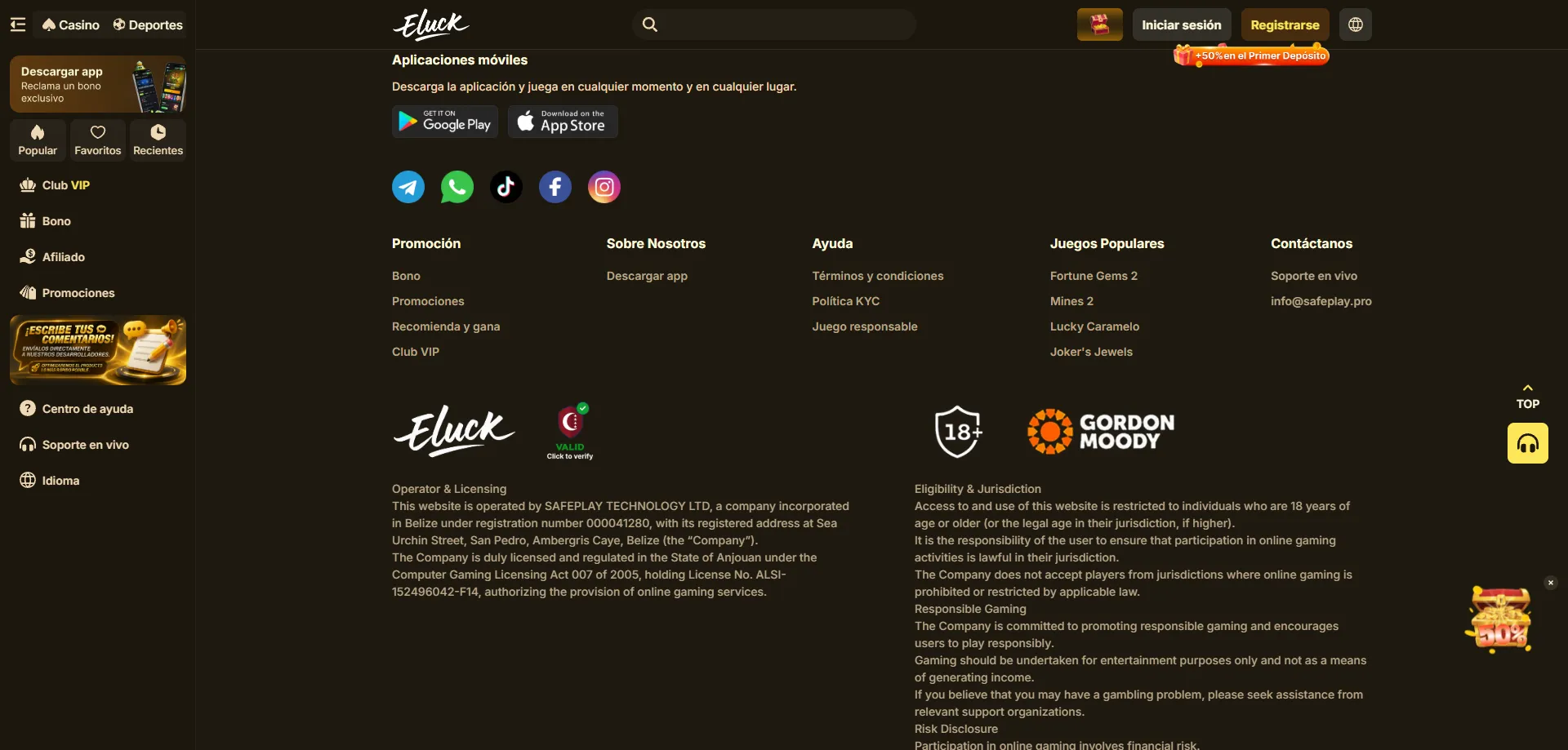 Métodos de depósito seguros disponibles en Eluck Casino